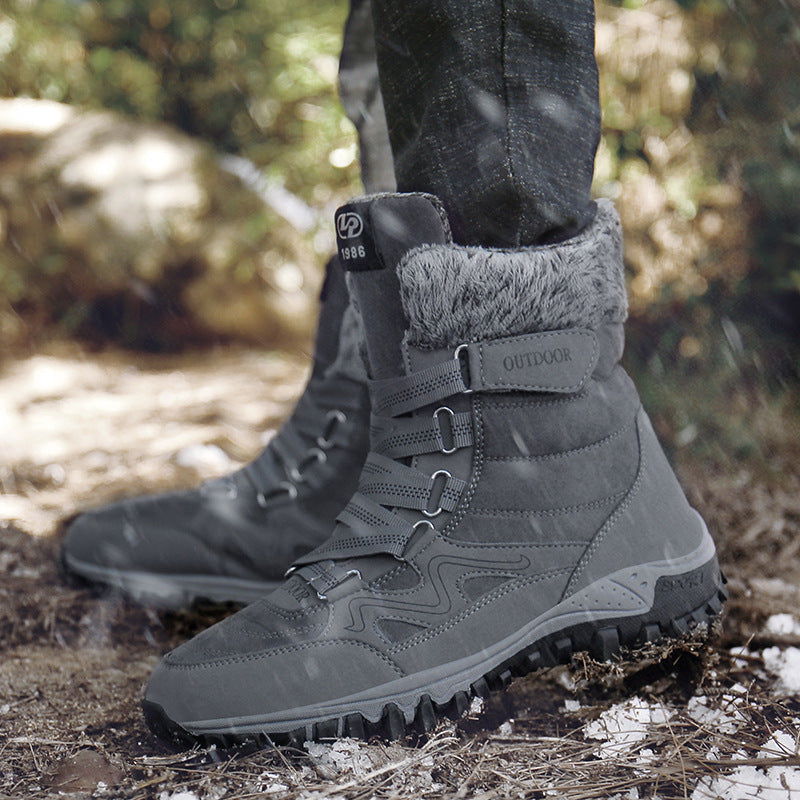 (Zeitlich begrenztes 49% Rabatt-Event) Orthopädische Herren-Schneestiefel mit breiter Zehenpartie und Fußgewölbeunterstützung, rutschfeste, wasserdichte, kältewarme Wanderstiefel