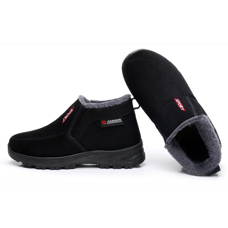 (RÄUMUNGSVERKAUF 70% RABATT) Herren 2024 Winter Neue wasserdichte und rutschfeste Slip-On warme Baumwollschuhe Korrektur Knöchelstütze breite Zehenwölbungsstütze Sportschuhe