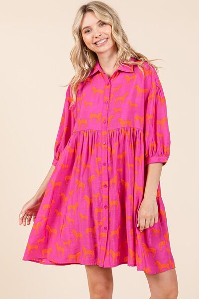 Mittoshop Zebra-Print Hemdkleid