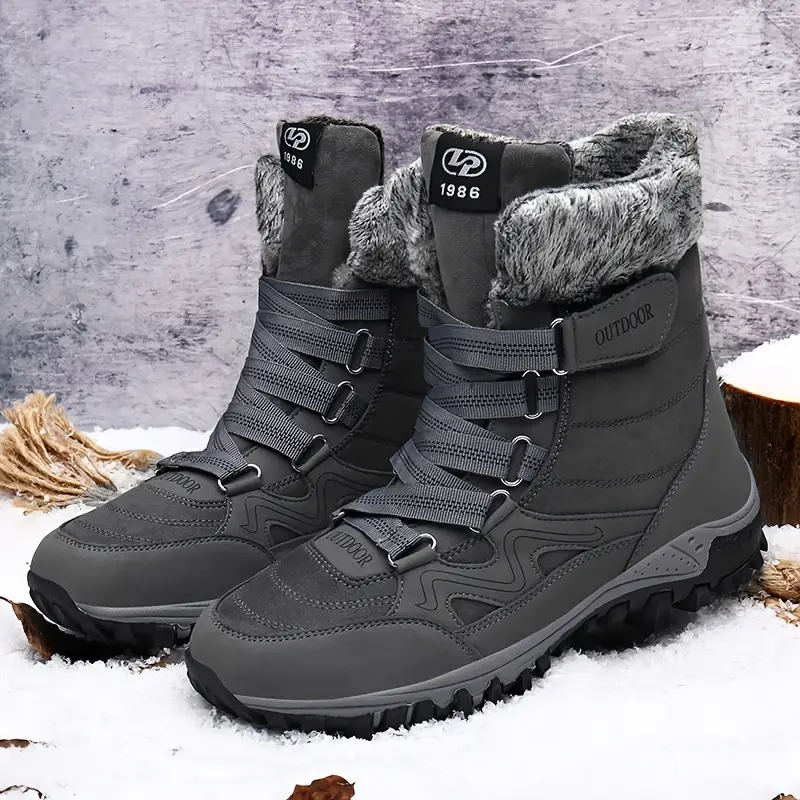 (Zeitlich begrenztes 49% Rabatt-Event) Orthopädische Herren-Schneestiefel mit breiter Zehenpartie und Fußgewölbeunterstützung, rutschfeste, wasserdichte, kältewarme Wanderstiefel