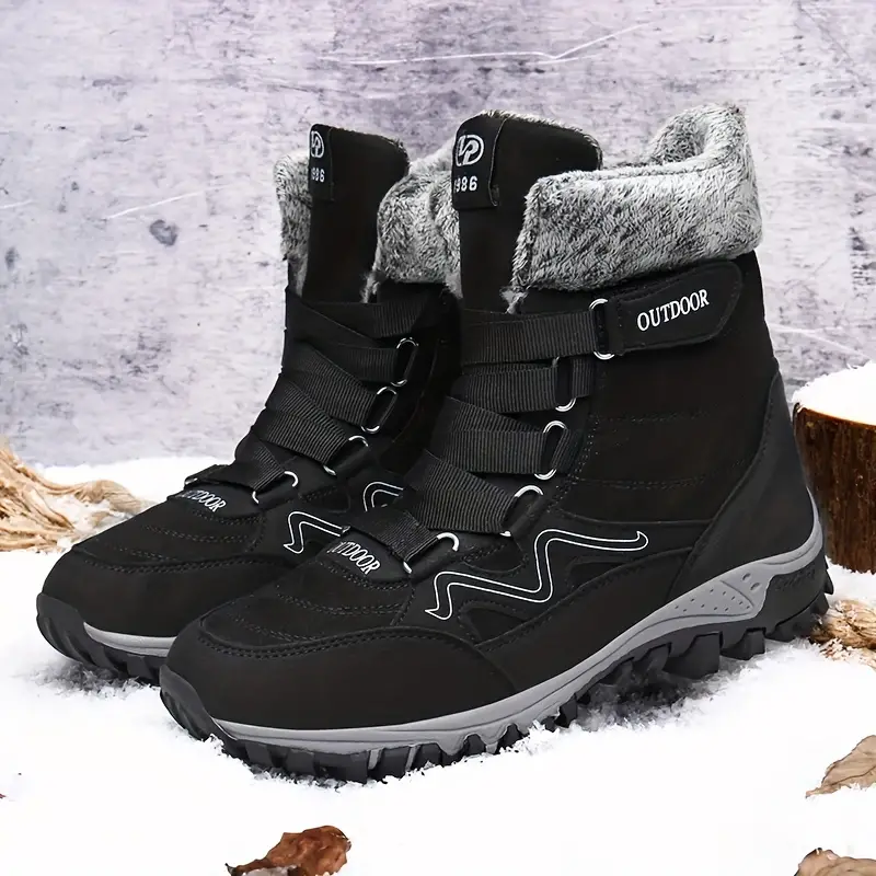 (Zeitlich begrenztes 49% Rabatt-Event) Orthopädische Herren-Schneestiefel mit breiter Zehenpartie und Fußgewölbeunterstützung, rutschfeste, wasserdichte, kältewarme Wanderstiefel