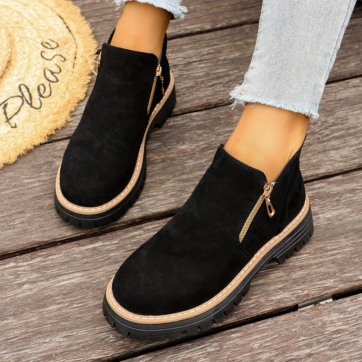 🔥Letzter Tag Promotion 50% RABATT - Plateau-Stiefeletten für Damen