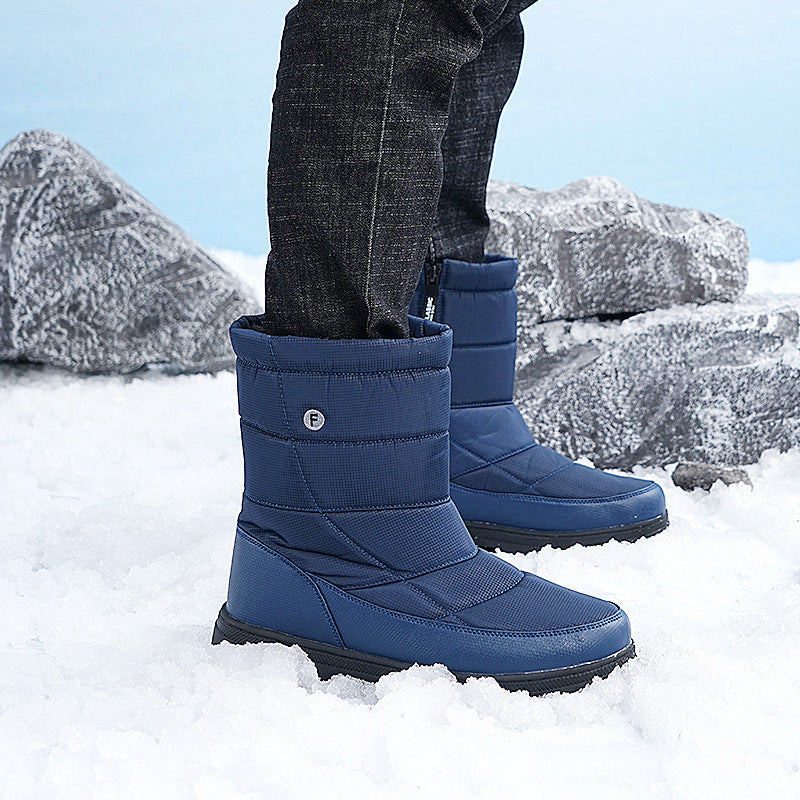(Zeitlich begrenztes 70% Rabatt-Event) Herren 2024 Winter Neuer Stil Warme Wasserdichte Rutschfeste Stichfeste One-Step Schneestiefel Orthopädische Knöchelunterstützung Breite Zehen-Fußgewölbestütze Wanderstiefel