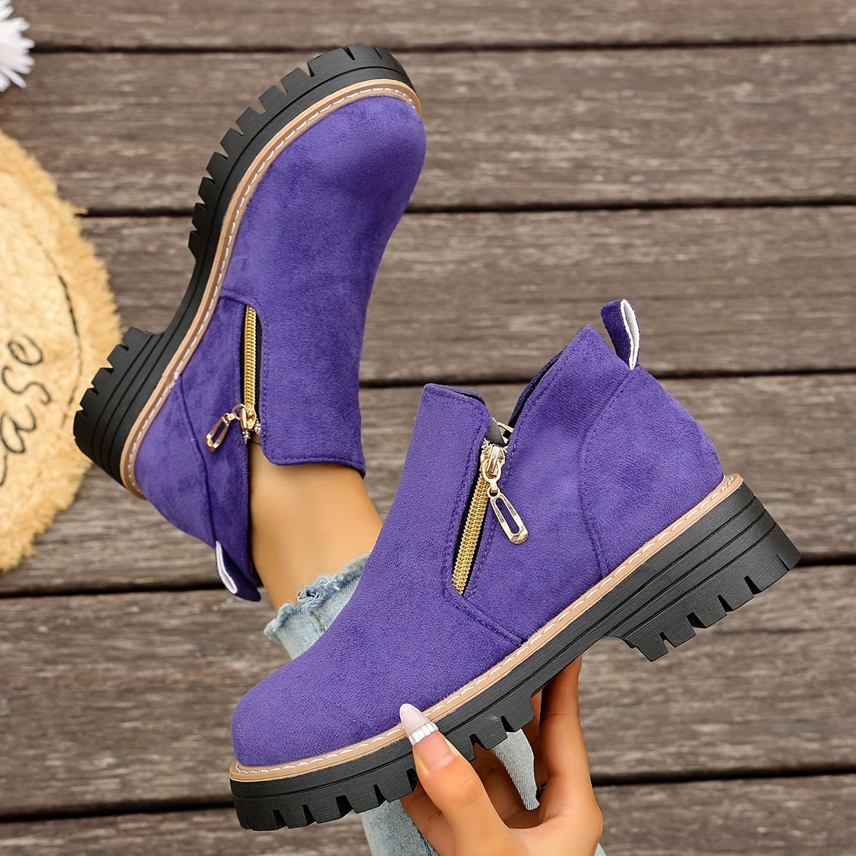 🔥Letzter Tag Promotion 50% RABATT - Plateau-Stiefeletten für Damen