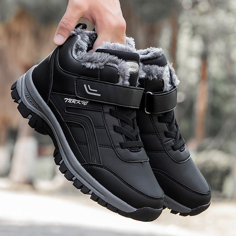 (Begrenzte Zeit 49% Rabattaktion) Herren Winter Warme Orthopädische Wander-Schneestiefel Wasserdicht Rutschfest Breite Zehenkappe Fußgewölbestütze Arbeitsstiefel