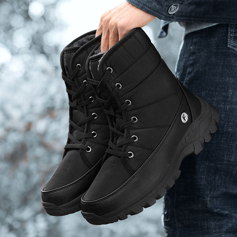 (Limited Time 70% Discount Event) Men's 2024 Winter New Ankle Support Wide Toe Snow Boots Orthopedic Arch Support Warm Anti-puncture Waterproof Non-slip Hiking Boots