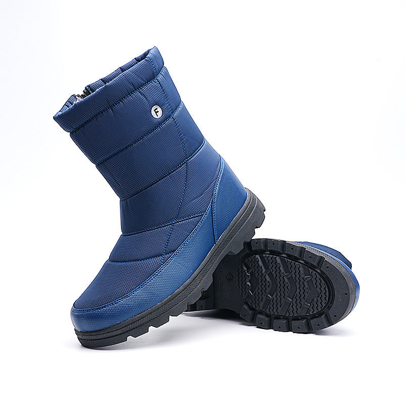 (Zeitlich begrenztes 70% Rabatt-Event) Herren 2024 Winter Neuer Stil Warme Wasserdichte Rutschfeste Stichfeste One-Step Schneestiefel Orthopädische Knöchelunterstützung Breite Zehen-Fußgewölbestütze Wanderstiefel