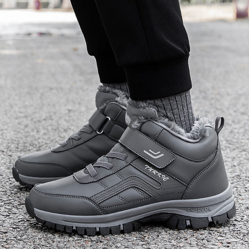 (Begrenzte Zeit 49% Rabattaktion) Herren Winter Warme Orthopädische Wander-Schneestiefel Wasserdicht Rutschfest Breite Zehenkappe Fußgewölbestütze Arbeitsstiefel